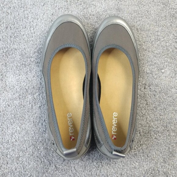 Revere Charlott Womens Size 38.5 EU Ballet Flats Slip On Shoes Gray Pewter - Picture 7 of 9